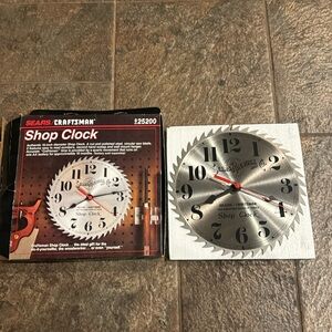 Vintage Sears Roebuck & Co. Craftsmen 10 inch Steel Shop Wall Clock